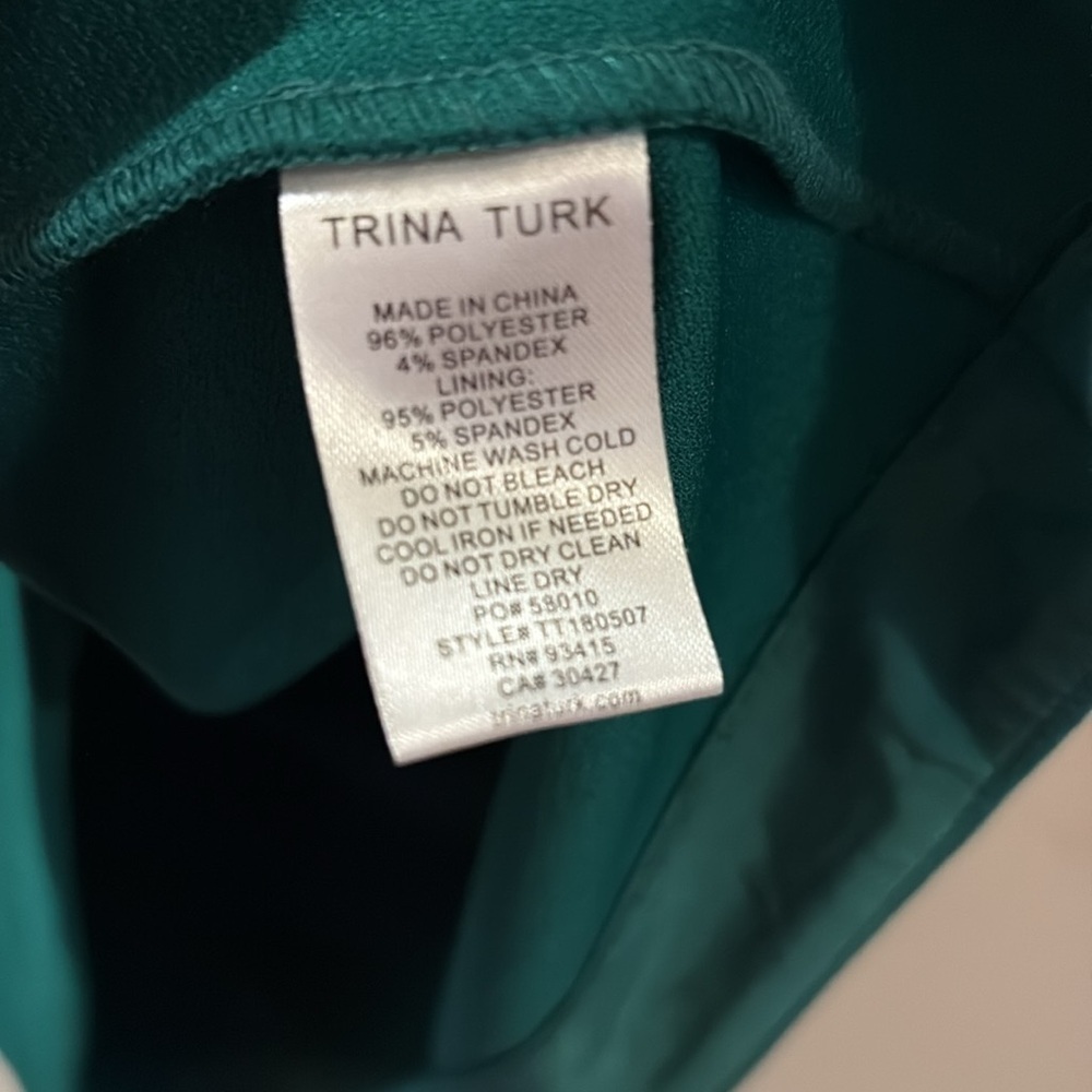Trina Turk women’s Elegant Green Sleeveless Dress - collar/high neck - size 8 - Picture 5 of 7
